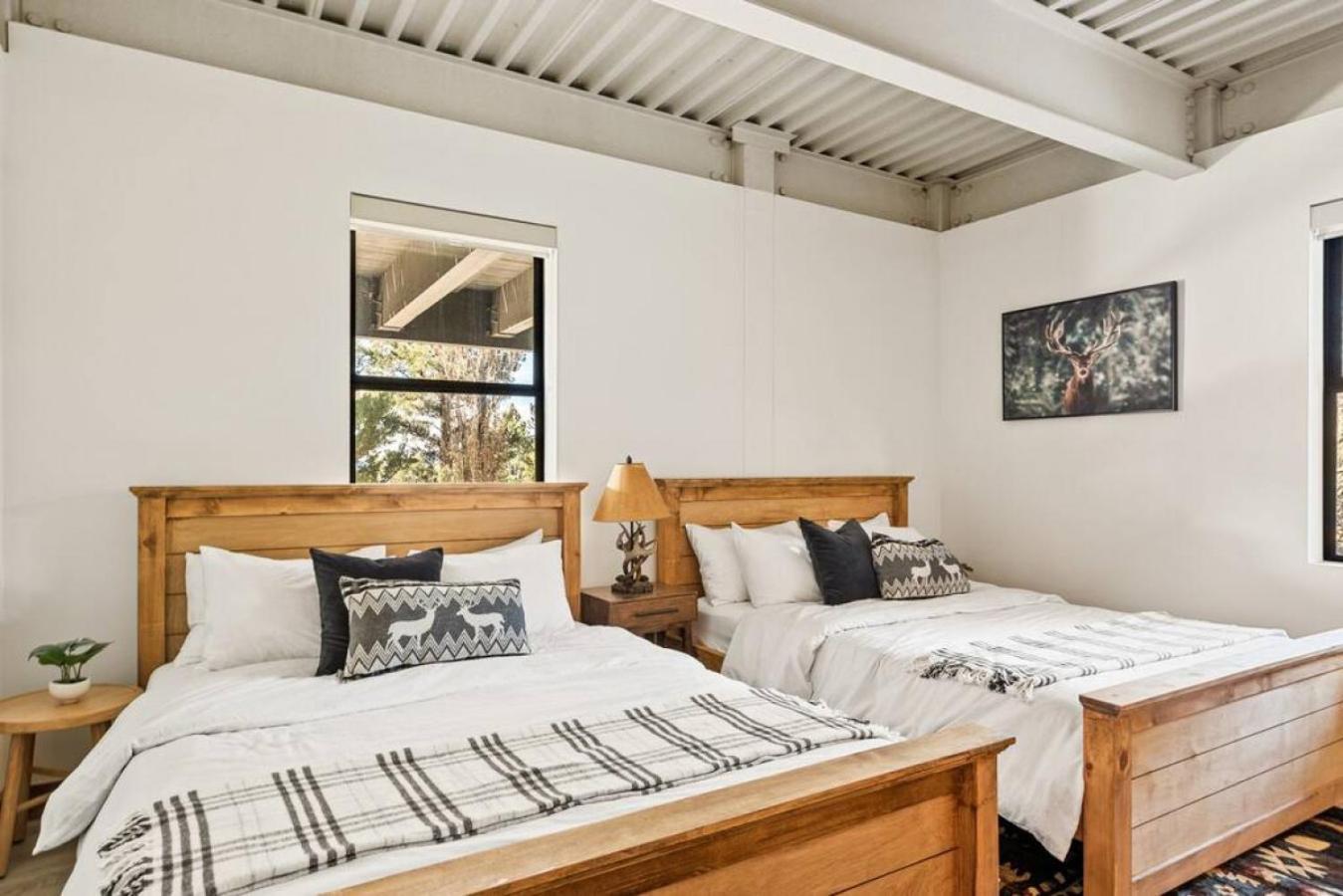 Baldwin Lake Steel Pine Lodge A Rustic Mountain Retreat Views מראה חיצוני תמונה